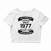 Premium Vintage  1977 Crop Top