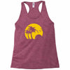 beach silhouette birds sand sunset Racerback Tank