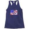 american flag peace Racerback Tank