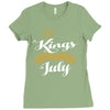 kings are born in july Ladies Fitted T-Shirt