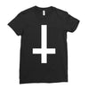 wasted youth inverted cross indie geek swag funny Ladies Fitted T-Shirt