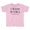i know html Toddler T-shirt