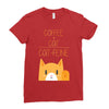 cattfeine mug Ladies Fitted T-Shirt