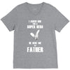 i asked god for a super hero he sent me my father V-Neck Tee