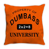 dumbass university t shirt school party funny tee Throw Pillow