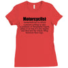motorcyclist Ladies Fitted T-Shirt