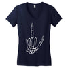 skeleton hand Women's V-Neck T-Shirt