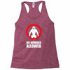 no humans allowed district 9 Racerback Tank