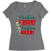 christmas cheer i thought you said christmas beer Women's Triblend Scoop T-shirt