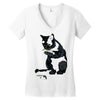 radioactive cat Women's V-Neck T-Shirt