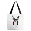 christmas penguin Tote Bags