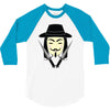 v for vendetta 3/4 Sleeve Shirt