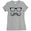 monsieur moustache Ladies Fitted T-Shirt