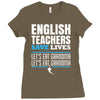 english teacher save lives Ladies Fitted T-Shirt