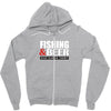 fishing and beer Zipper Hoodie