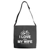 i love when my wife lets me buy another bike Adjustable Strap Totes