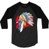 chief many feathers 3/4 Sleeve Shirt