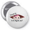 August Peeking Out Baby Girl Pin-back button