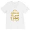 queens are born in 1966 V-Neck Tee