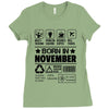 Born In November Ladies Fitted T-Shirt