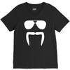 aviator sunglasses horseshoe fu manchu biker mustache V-Neck Tee