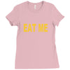 eat me pizza ringer Ladies Fitted T-Shirt