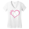 Baby Girl with Heart Any Name Customized Women's V-Neck T-Shirt