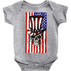 july 4th skull Baby Bodysuit
