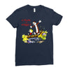 calvin hobbes Ladies Fitted T-Shirt