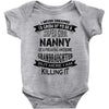Super Cool Nanny Of A Freaking Awesome Granddaughter Baby Onesie