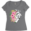 Heart And Flowers Women's Triblend Scoop T-shirt