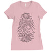 darwin's fingerprint Ladies Fitted T-Shirt
