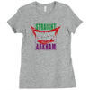 straight outta arkham Ladies Fitted T-Shirt