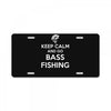 keep calm bass fishing License Plate