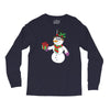smiling snowman holding out christmas Long Sleeve Shirts