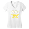 new mens womens kids eye got mad minion skills and stuff funny novelty Women's V-Neck T-Shirt