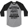Super Cool Poppy Of A Freaking Awesome Grandson 3/4 Sleeve Shirt