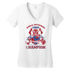 world devouring champion Women's V-Neck T-Shirt