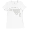 detroit city smoking gun Ladies Fitted T-Shirt