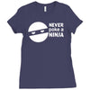 never poke a ninja Ladies Fitted T-Shirt