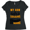 My Son Is Super Awesome His Momma Women's Triblend Scoop T-shirt