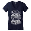 Real Kings Are Born On November 11 Women's V-Neck T-Shirt