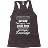 logistic operator manager we do precision guess work based on unreliab Racerback Tank