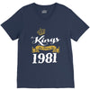 kings are born in 1981 V-Neck Tee