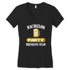 bachelor party drinking team wedding groomsmen bridal funny Women's V-Neck T-Shirt