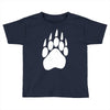 large bear paw print crew neck long sleeve Toddler T-shirt