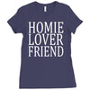 homie lover friend Ladies Fitted T-Shirt