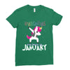 january  born unicorns Ladies Fitted T-Shirt