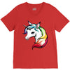 rainbow unicorn V-Neck Tee