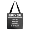 March Girl Tote Bags